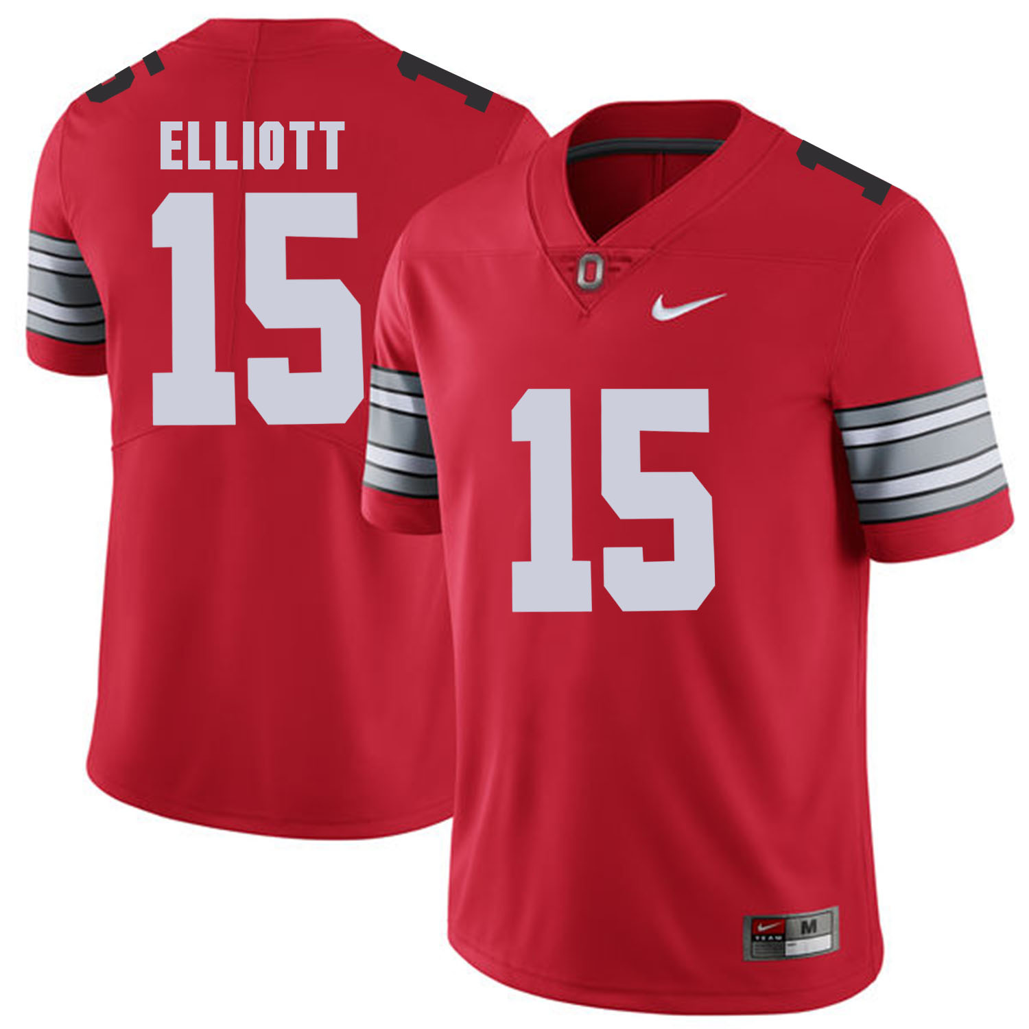 Men Ohio State #15 Elliott Red Customized NCAA Jerseys